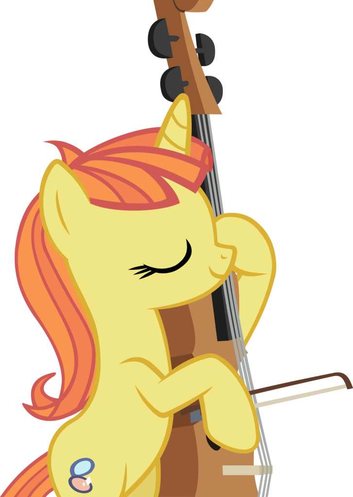 Animated Pony Playing Cello PNG Image