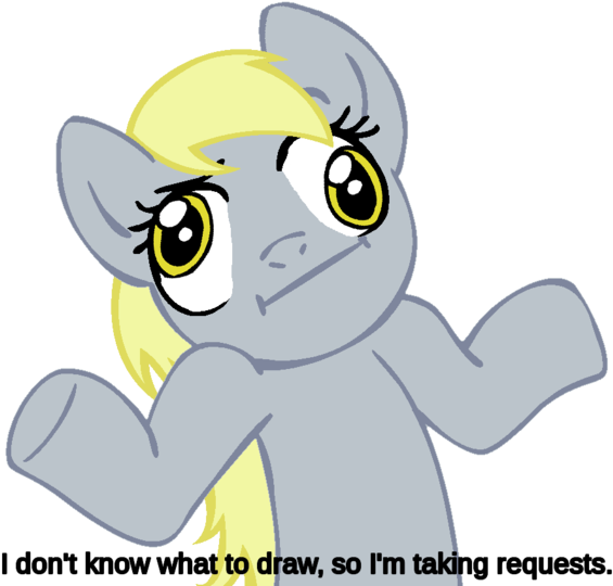 Animated Pony Shrug Request PNG Image