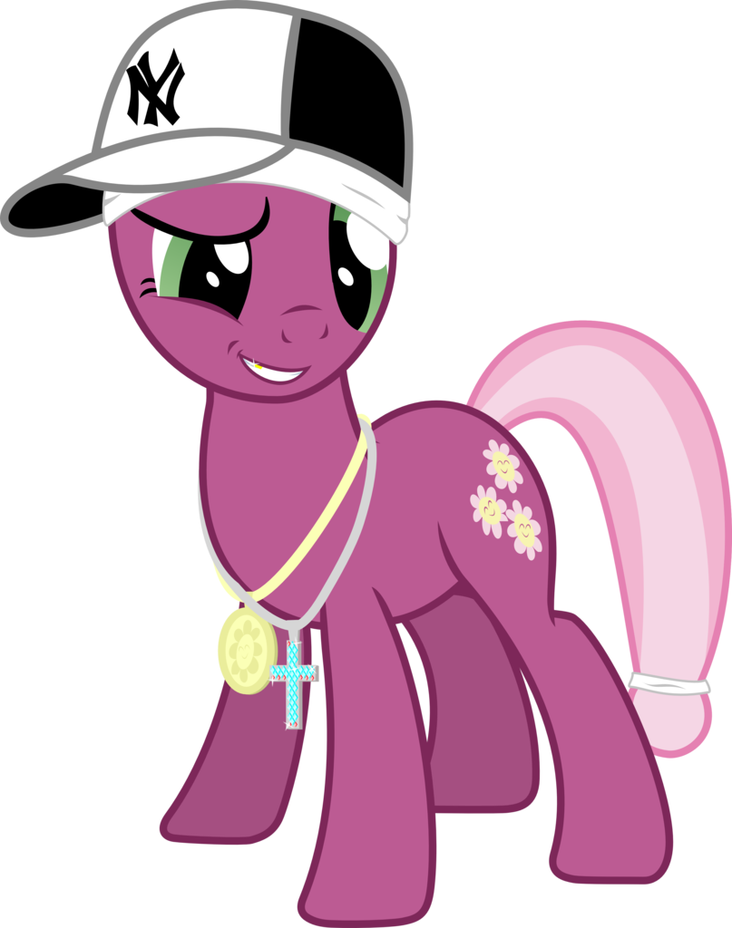 Animated Pony Wearing Yankees Cap PNG Image