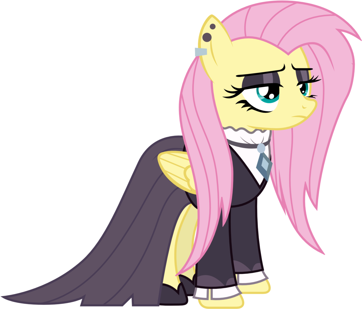 Animated Ponywith Piercingand Cape PNG Image