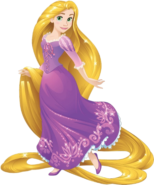 Animated Princess With Golden Hair PNG Image