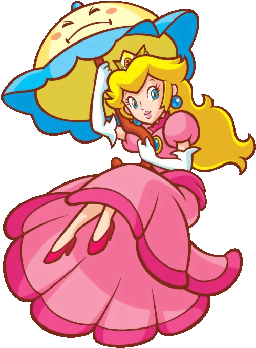 Animated Princess With Parasol PNG Image