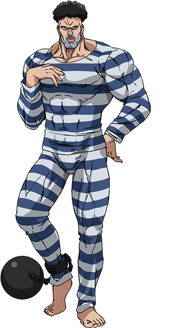 Animated Prisoner Standing Strong PNG Image