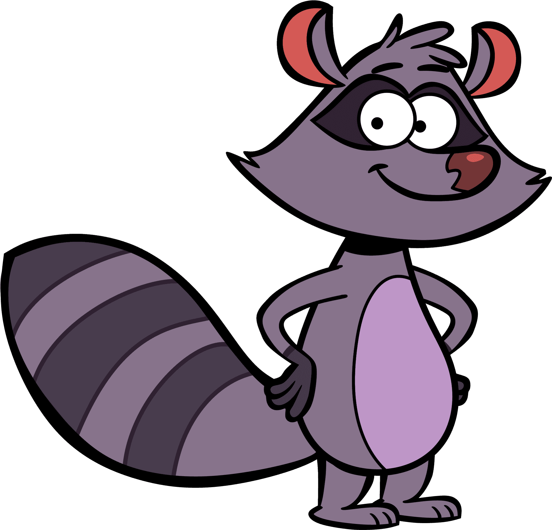 Animated Raccoon Character PNG Image