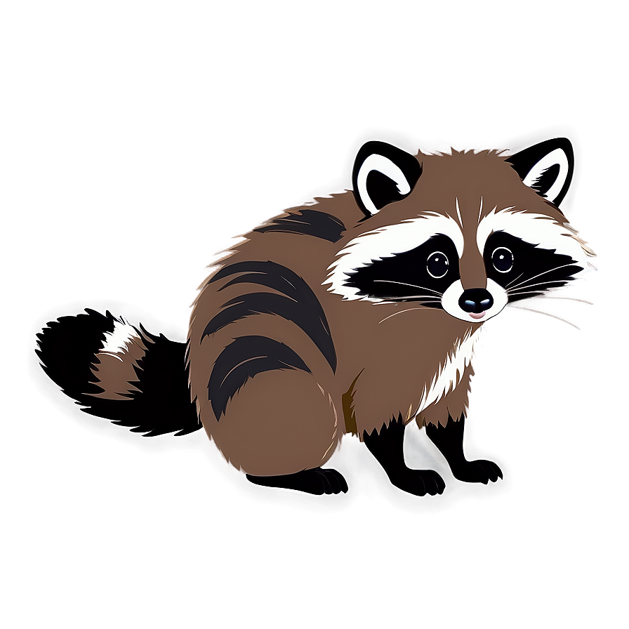 Animated Raccoon Design Png Apv54 PNG Image