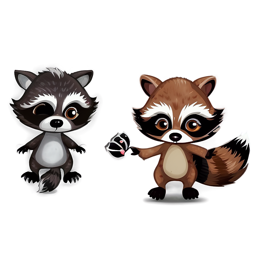 Animated Raccoon Design Png Gsv PNG Image