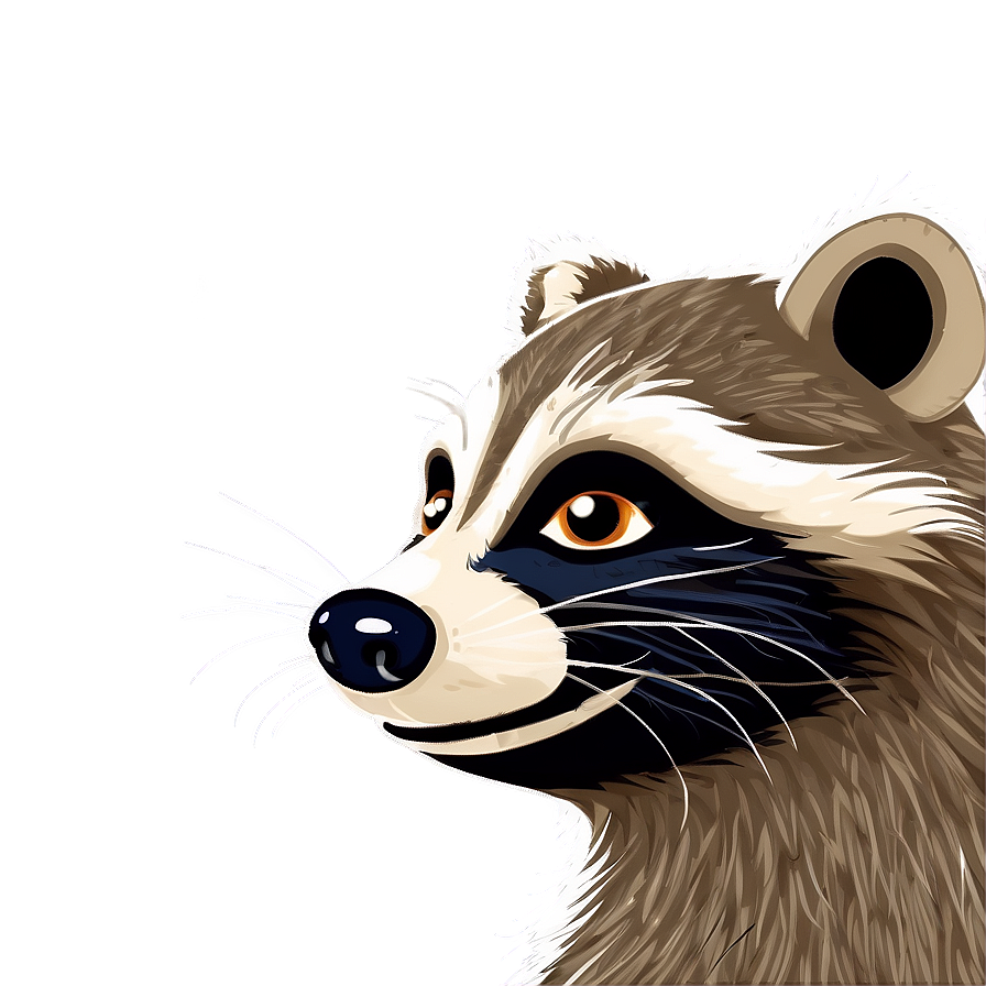 Animated Raccoon Design Png Skn19 PNG Image