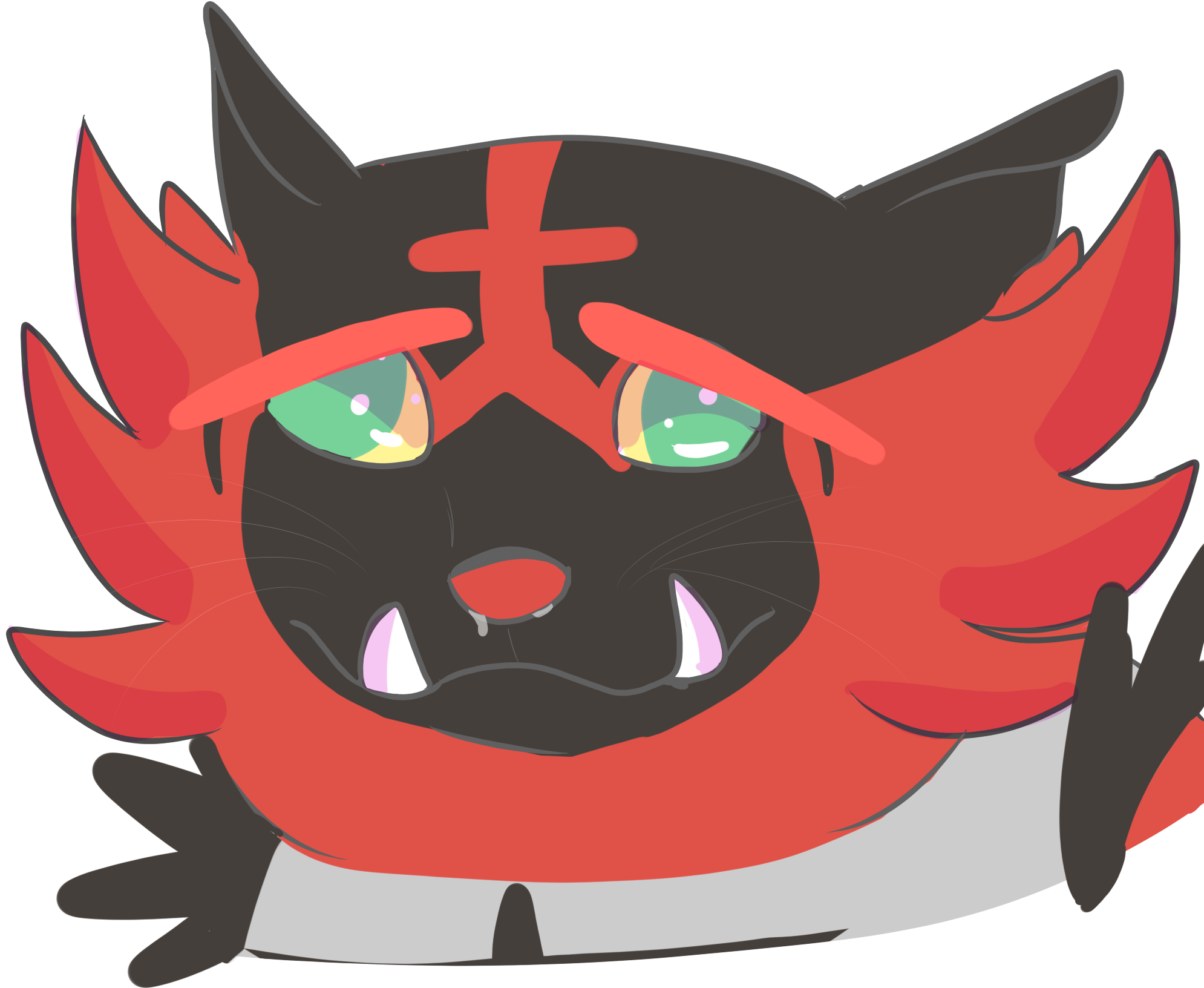 Animated Red Flame Cat Meme PNG Image