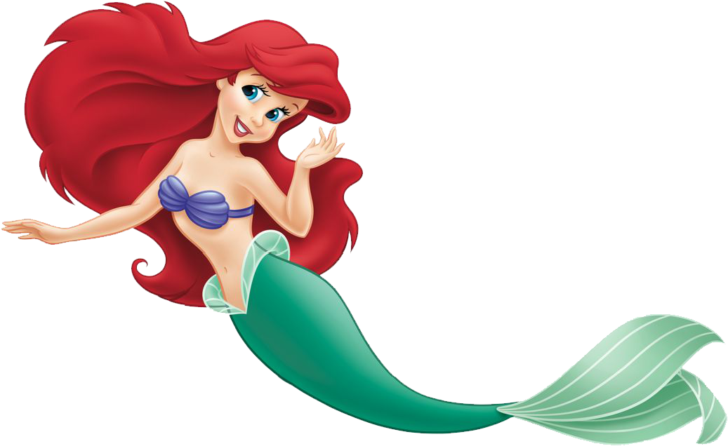 Animated Red Haired Mermaid PNG Image