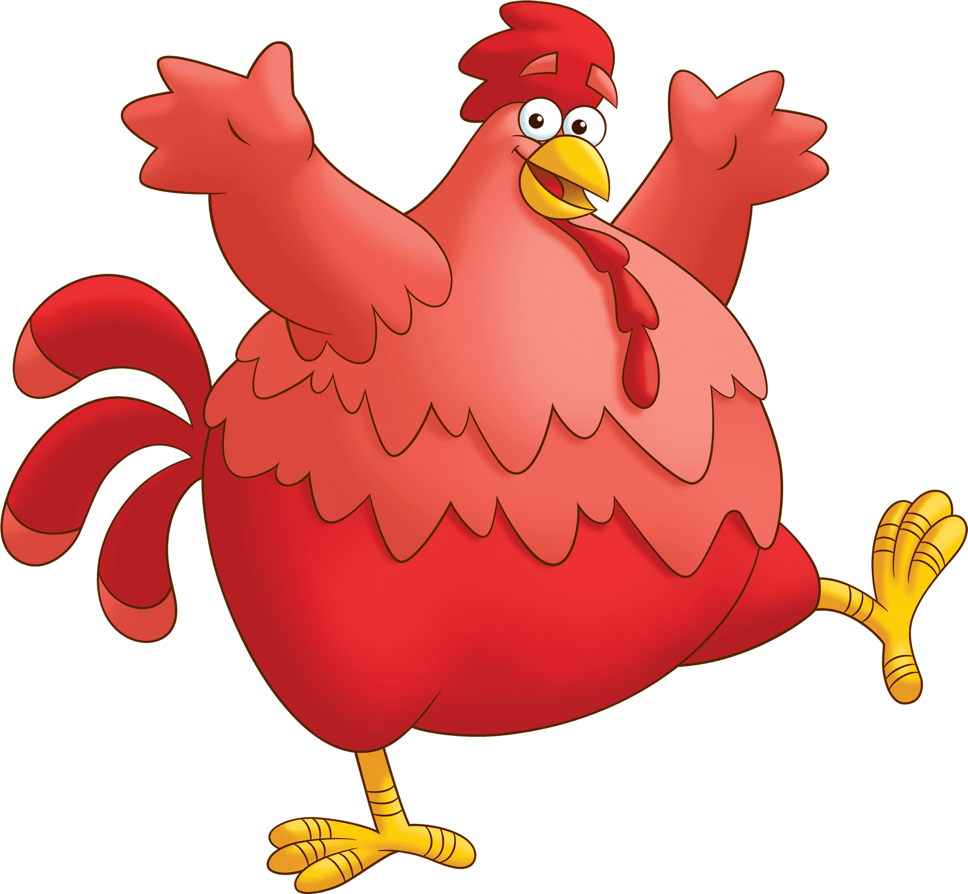 Animated Red Rooster Dora The Explorer PNG Image