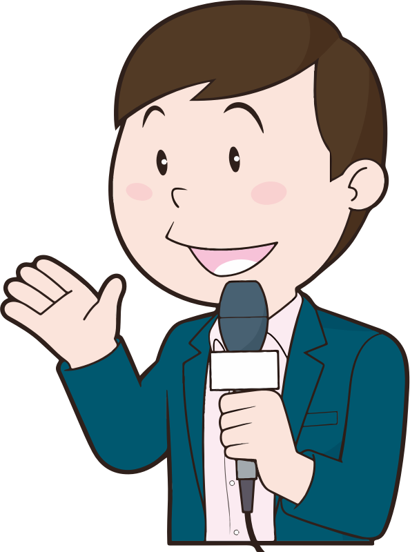 Animated Reporter Greeting PNG Image