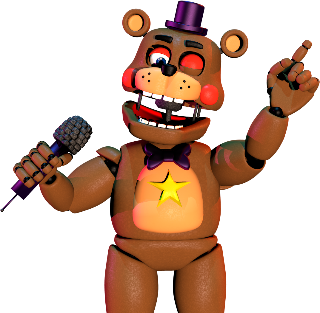 Animated Rockstar Bear With Microphone PNG Image