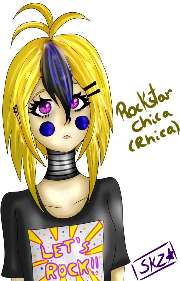 Animated Rockstar Chica Fanart PNG Image