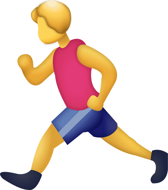 Animated Running Man Emoji PNG Image