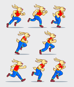 Animated_ Running_ Rabbit_ Sprite_ Sheet PNG Image