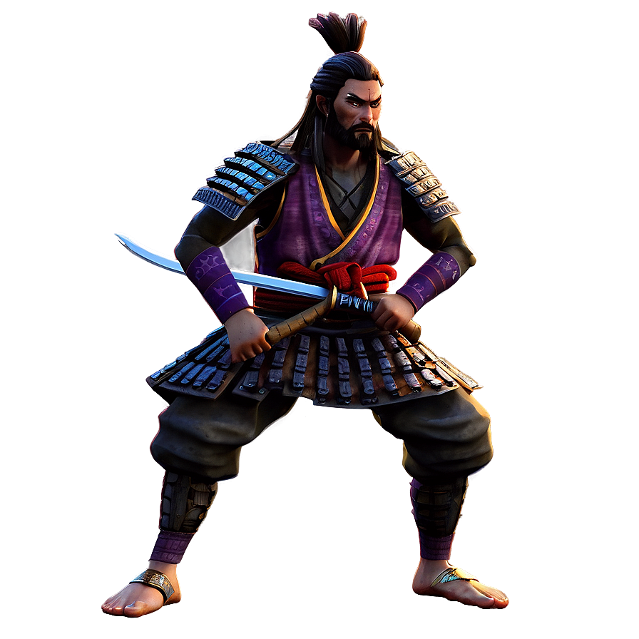 Animated Samurai Png Plq PNG Image