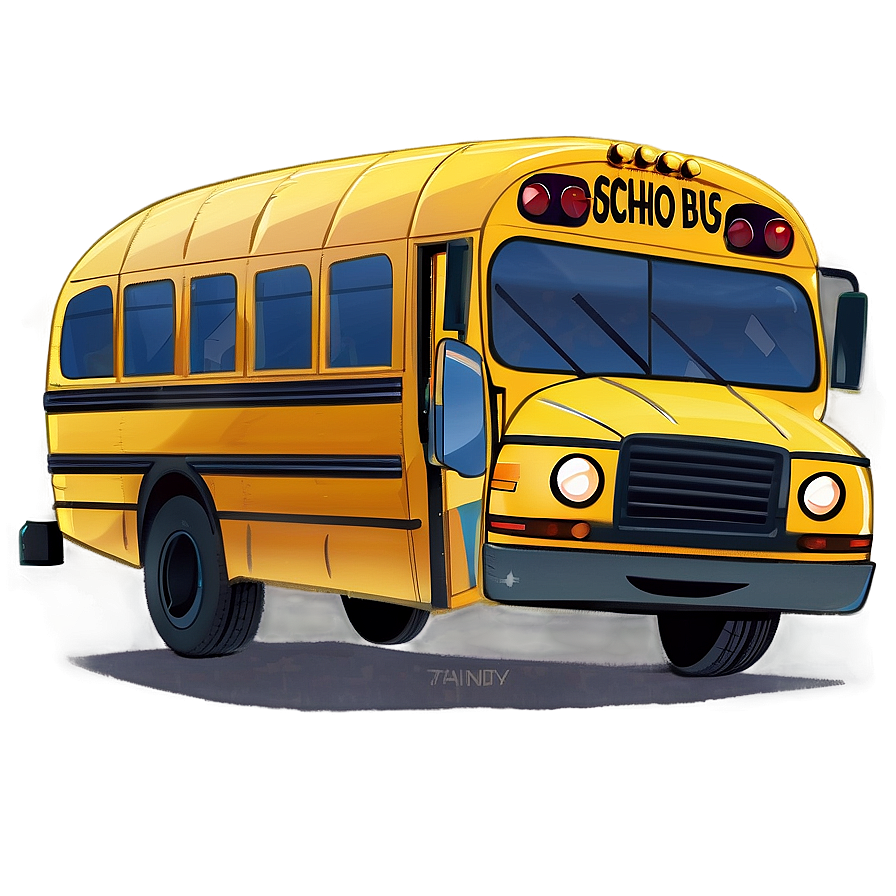 Animated School Bus Characters Png 05242024 PNG Image