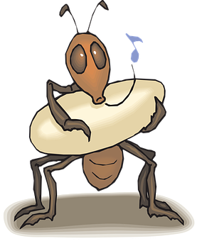 Animated Singing Ant PNG Image