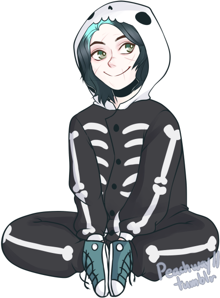 Animated Skeleton Hoodie Character PNG Image