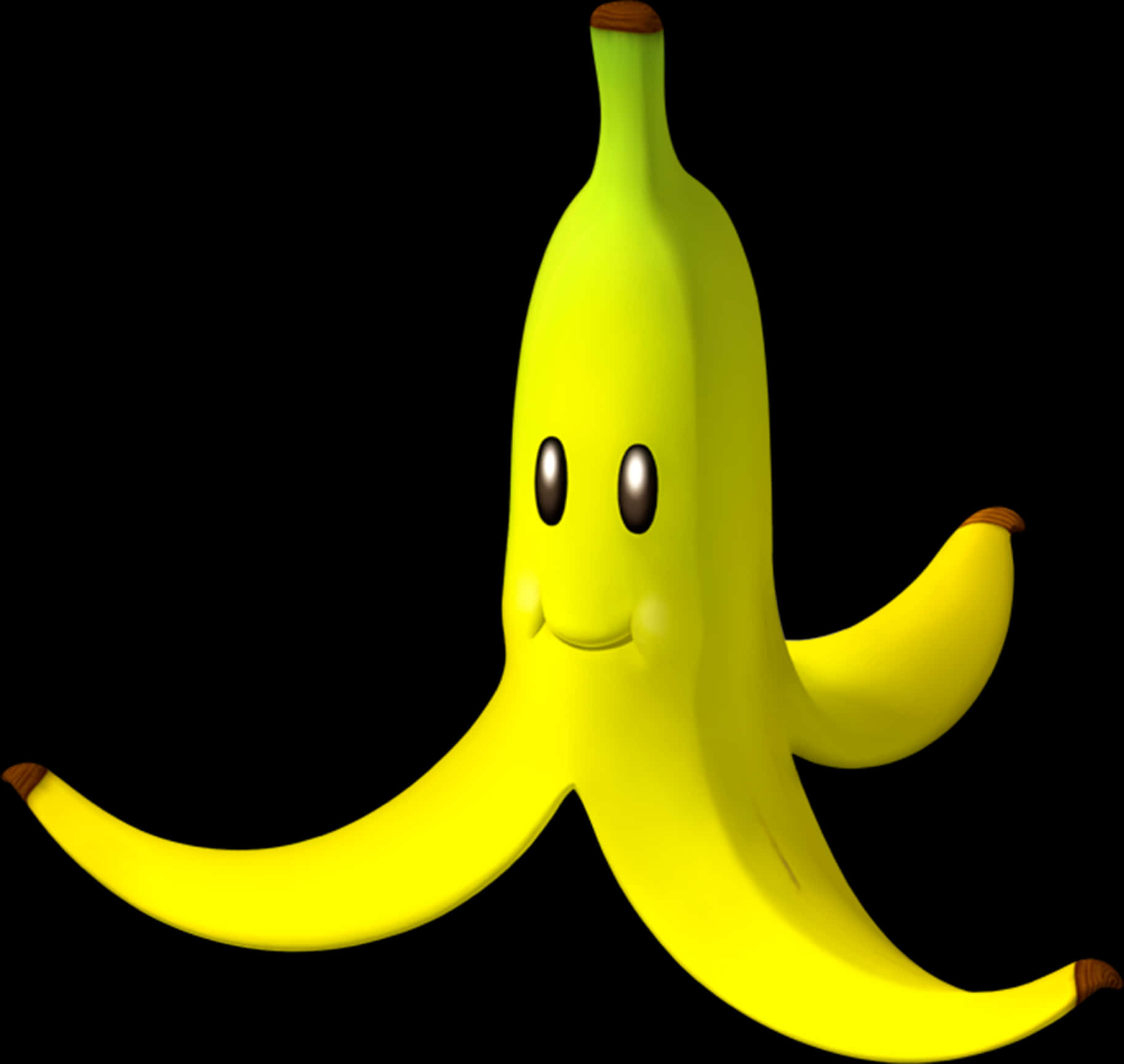 Animated Smiling Banana Character PNG Image