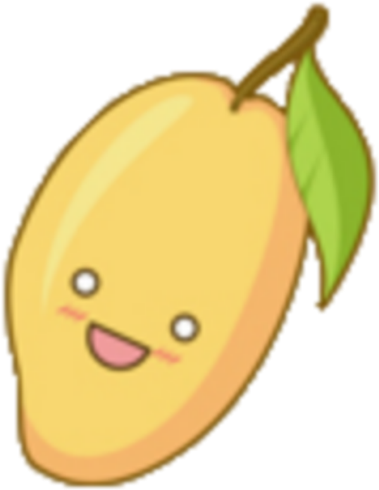 Animated Smiling Mango Cartoon PNG Image