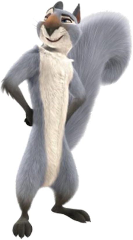 Animated Smiling Squirrel Standing PNG Image