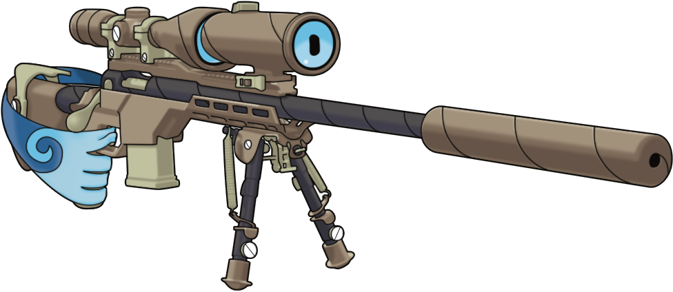 Animated Sniper Rifle Character PNG Image