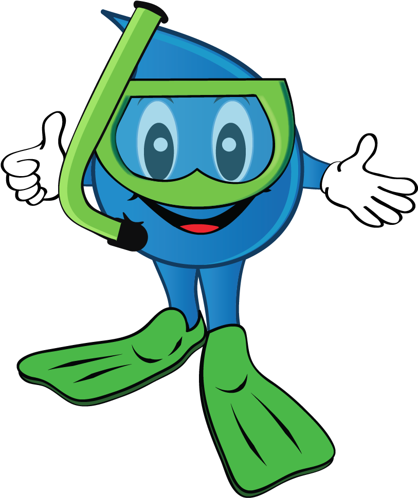 Animated Snorkeling Character PNG Image