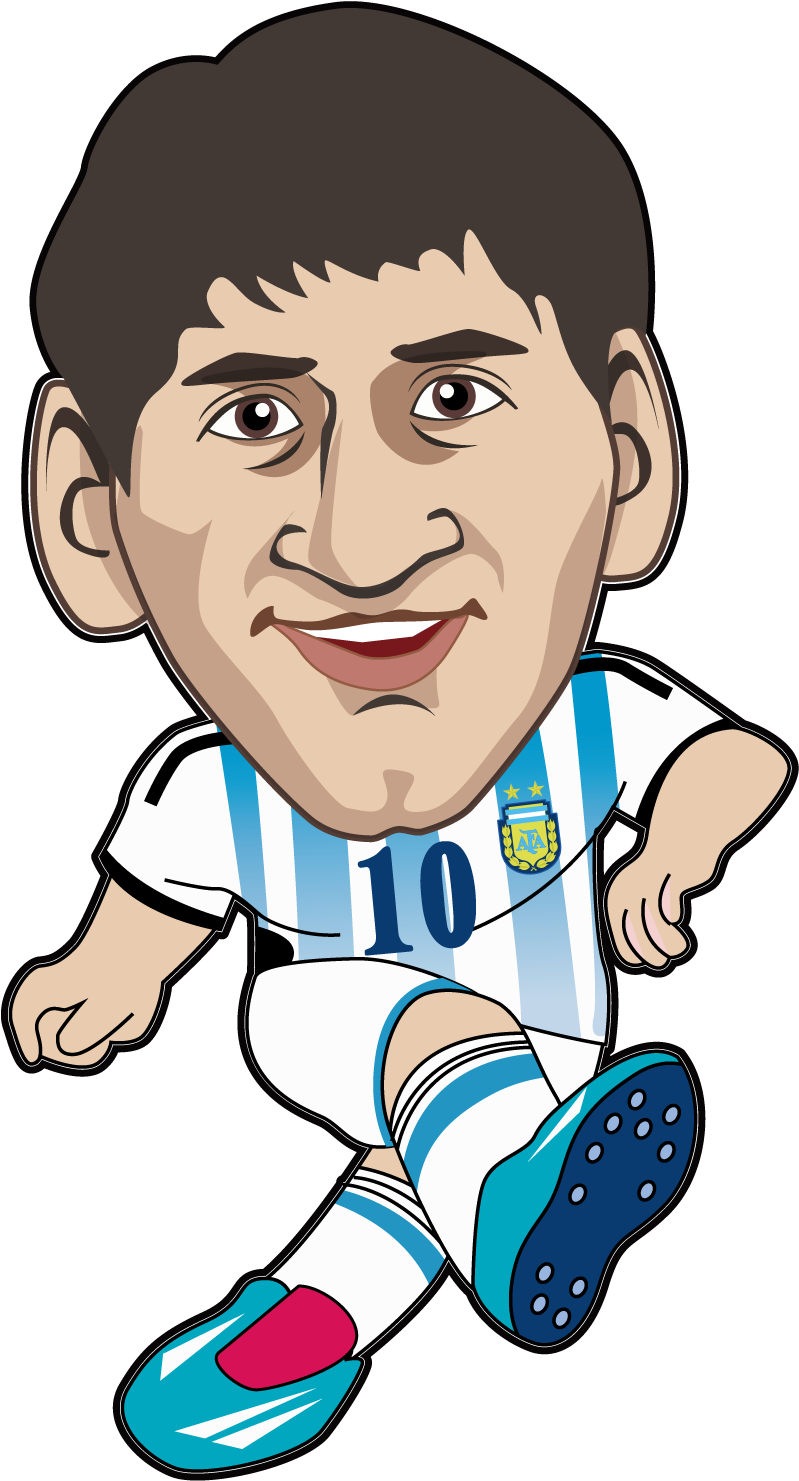 Animated Soccer Player Argentina Jersey Number10 PNG Image