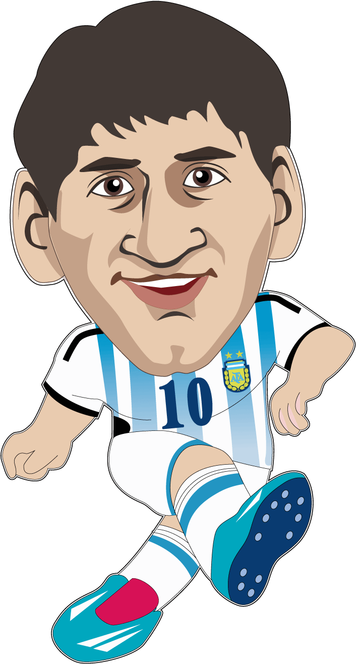 Animated Soccer Player Argentina Jersey Number10 PNG Image