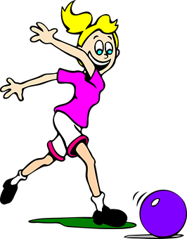 Animated Soccer Player Girl Dribbling Ball PNG Image