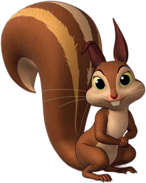 Animated Squirrel Character PNG Image