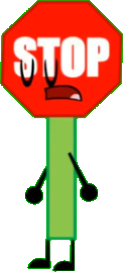 Animated Stop Sign Character PNG Image