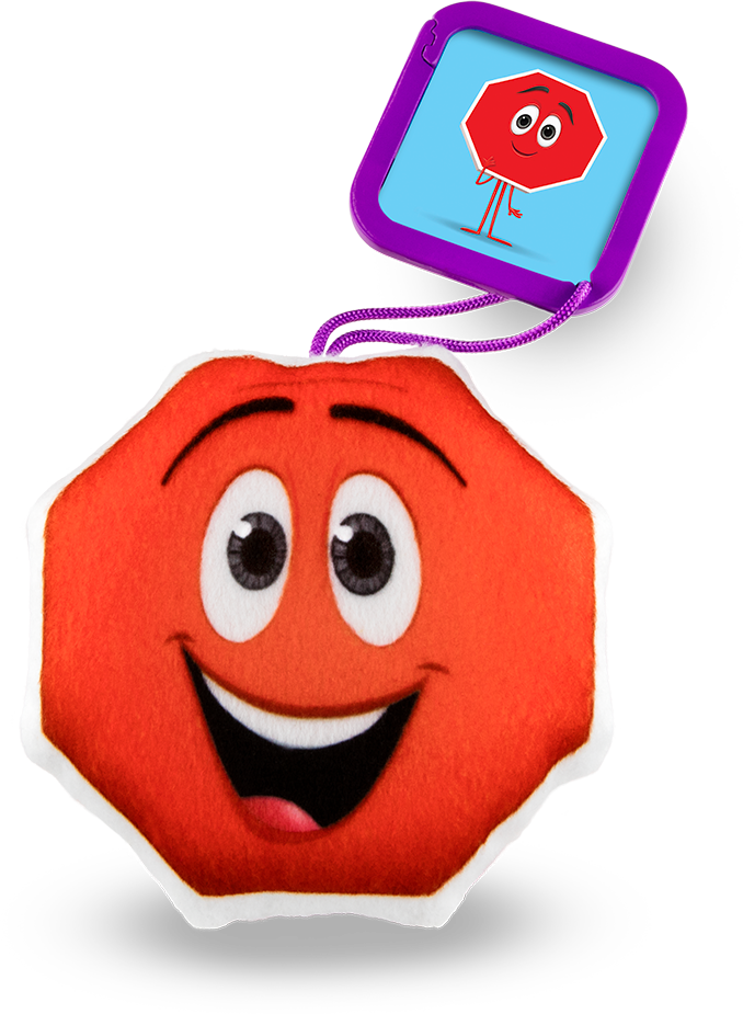 Animated Stop Sign Plushand Keychain PNG Image