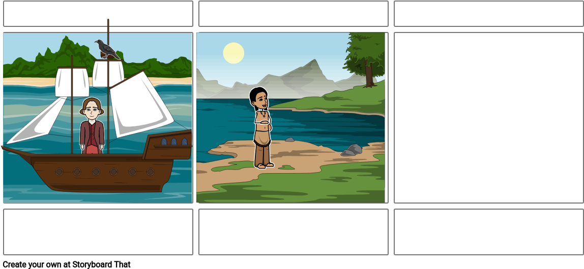 Animated_ Storyboard_ Scene_with_ Boat_and_ Character PNG Image