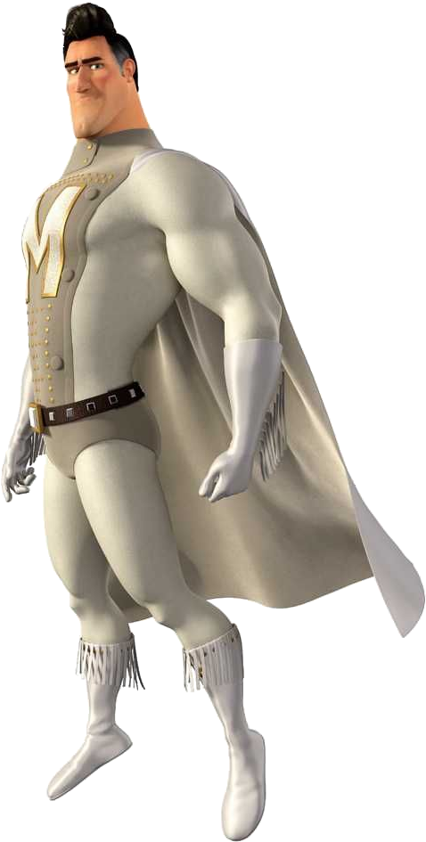 Animated Superhero Pose PNG Image