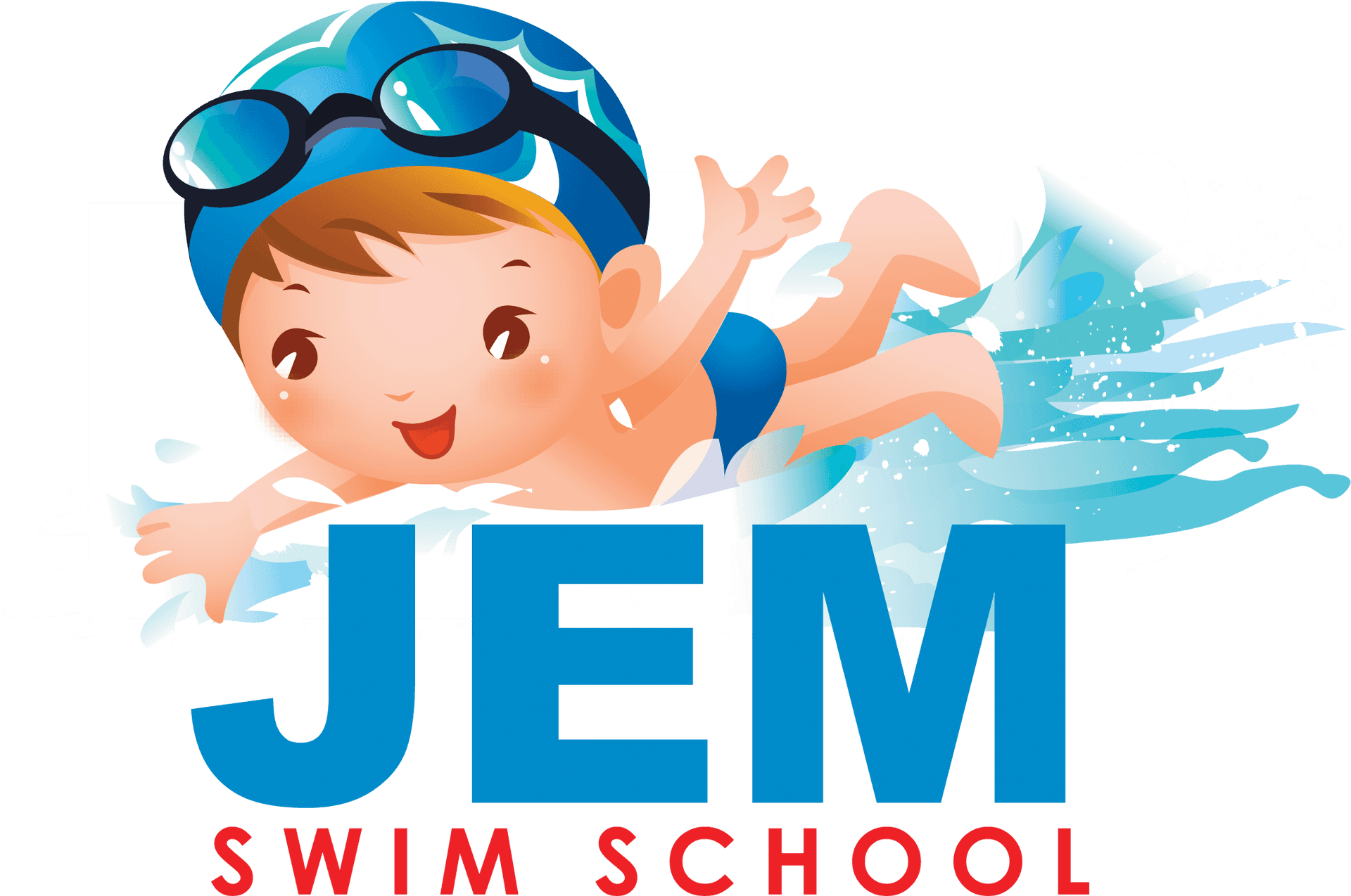 Animated Swim School Logo PNG Image