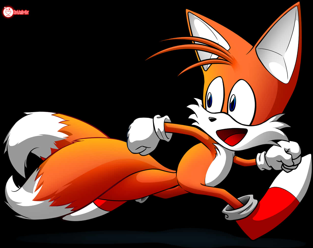 Animated Tails Character Running PNG Image