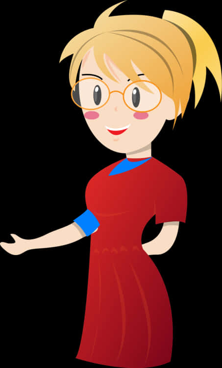 Animated Teacher Character PNG Image