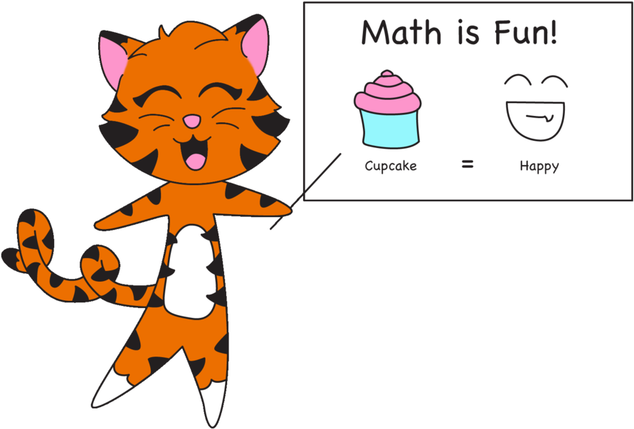 Animated Tiger Math Equation Fun PNG Image