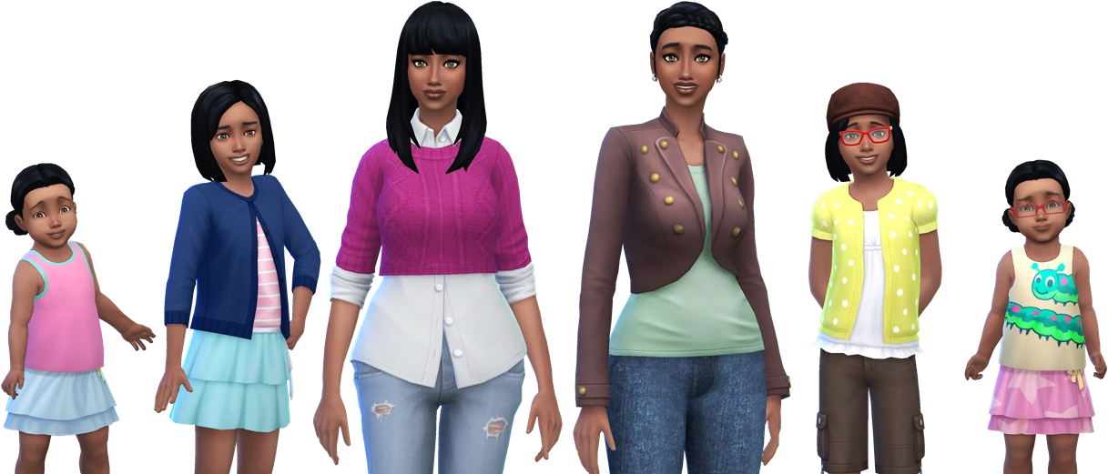 Animated Twin Families Progression PNG Image