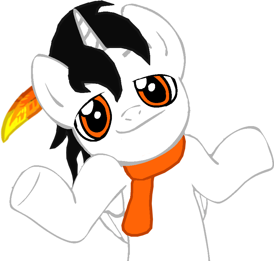 Animated Unicorn Shrugging PNG Image