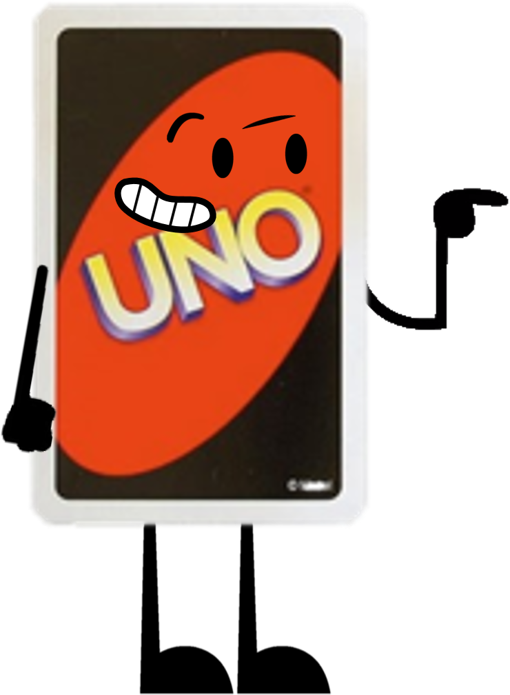 Animated Uno Card Character PNG Image