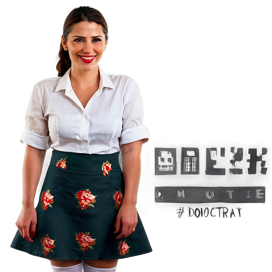 Animated Waitress Character Png Vft13 PNG Image