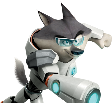 Animated Wolf Astronaut Character PNG Image