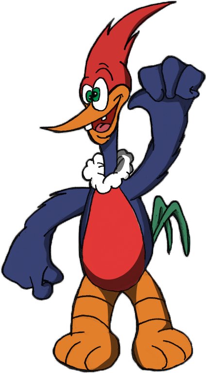 Animated Woodpecker Pose PNG Image