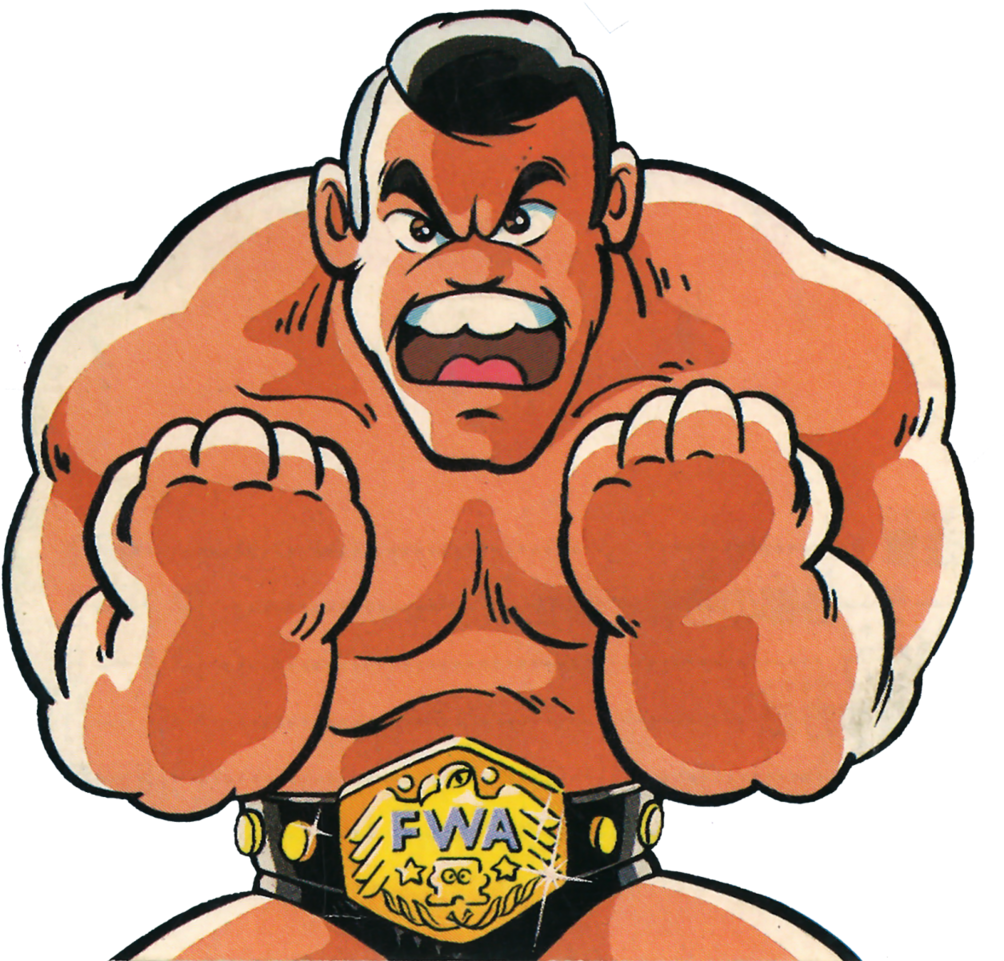 Animated Wrestler Champion Belt PNG Image