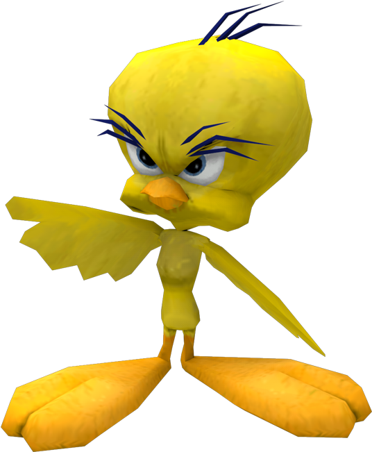 Animated Yellow Bird Character PNG Image