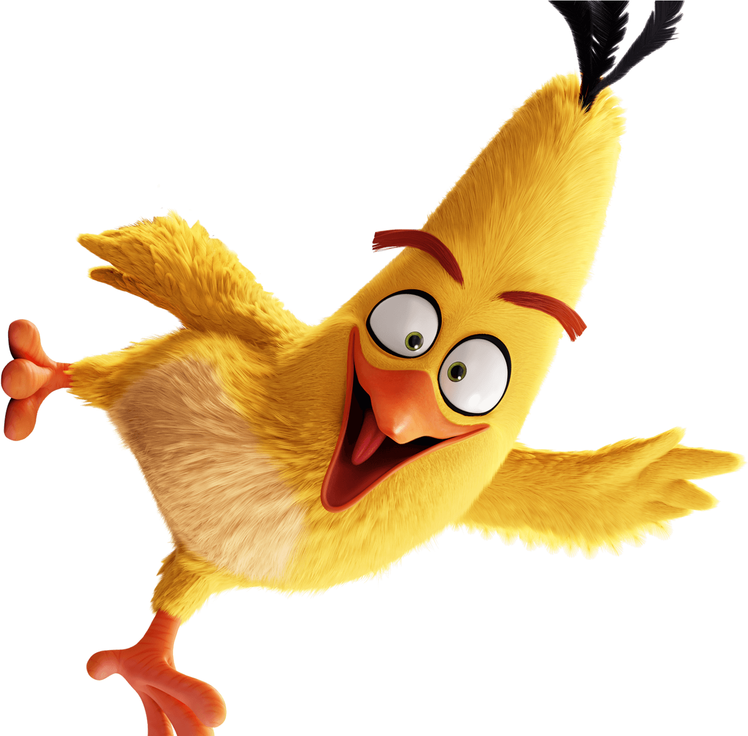 Animated Yellow Bird Flying PNG Image