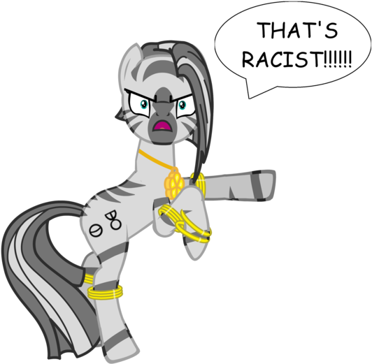 Animated Zebra Accusing Racism PNG Image